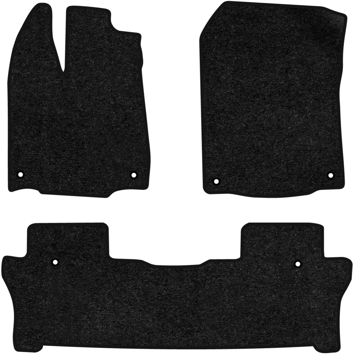 Коврики ворсовые в салон авто EVAtech Standard для Honda Pilot Elite 8 seats 2015-2022 3 поколение SUV USA черный кант HA13337Z3TL6VEB