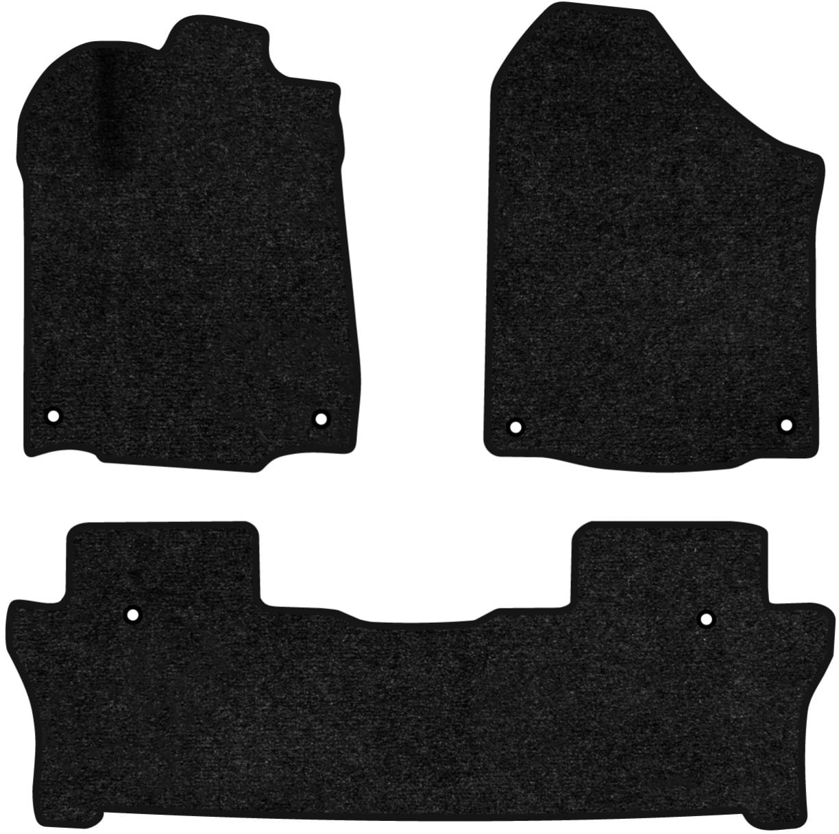 Коврики ворсовые в салон авто EVAtech Standard для Honda Pilot Elite 8 seats 2015-2022 3 поколение SUV USA черный кант HA13337ZE3TL6VEB