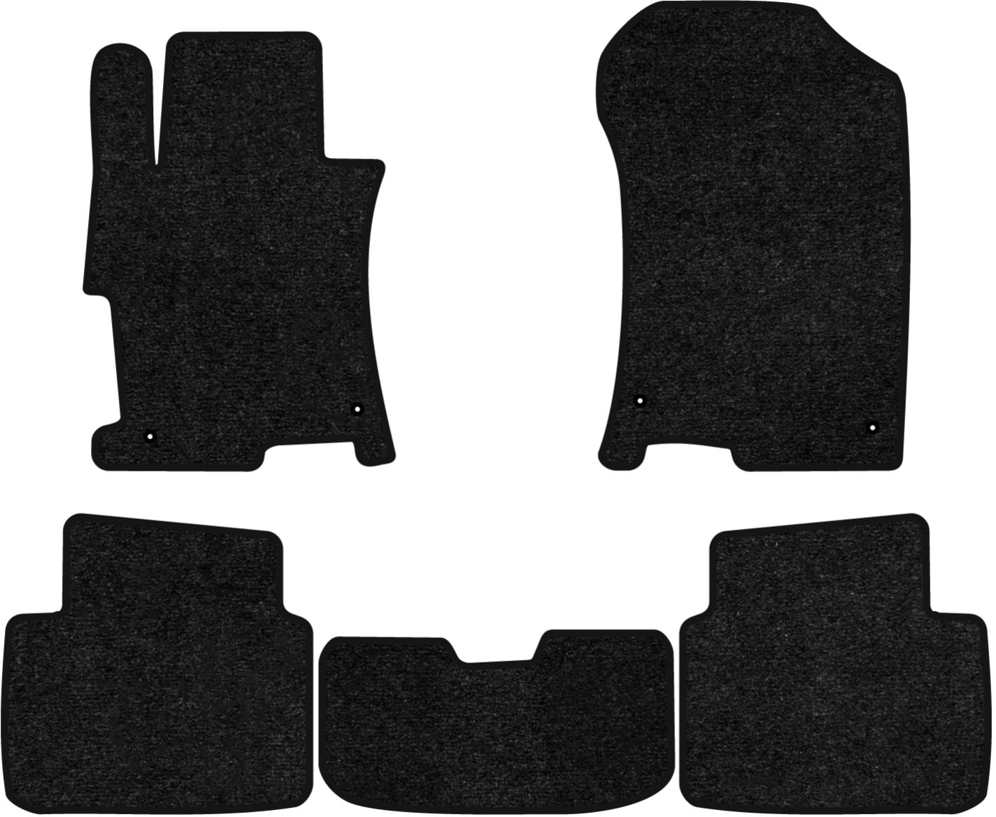 Коврики ворсовые в салон авто EVAtech Standard для Honda Accord (CP) 2008-2013 8 поколение Sedan USA черный кант HA13759C5LA4VEB