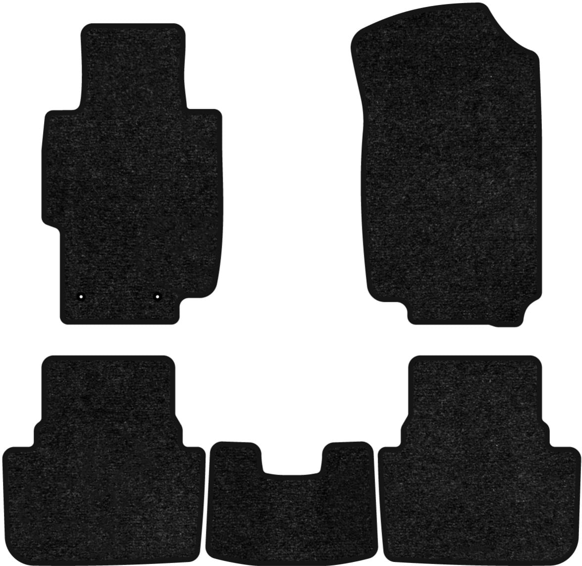 Коврики ворсовые в салон авто EVAtech Standard для Honda Accord AT 2003-2008 7 поколение Sedan USA черный кант HA3922CG5LA2VEB