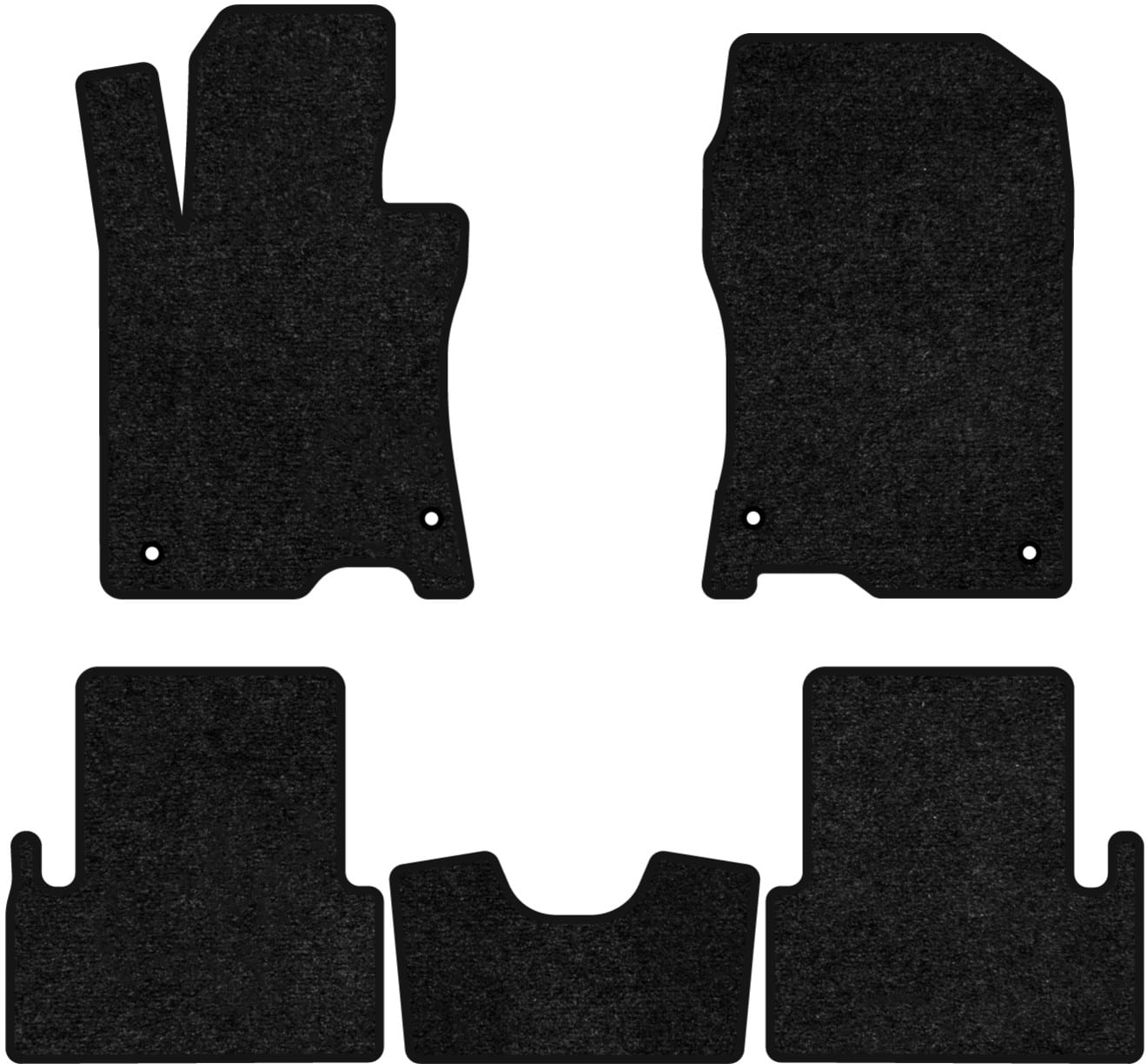 Коврики ворсовые в салон авто EVAtech Standard для Honda Accord 2008-2013 8 поколение Combi EU черный кант HA42982C5TL4VEB