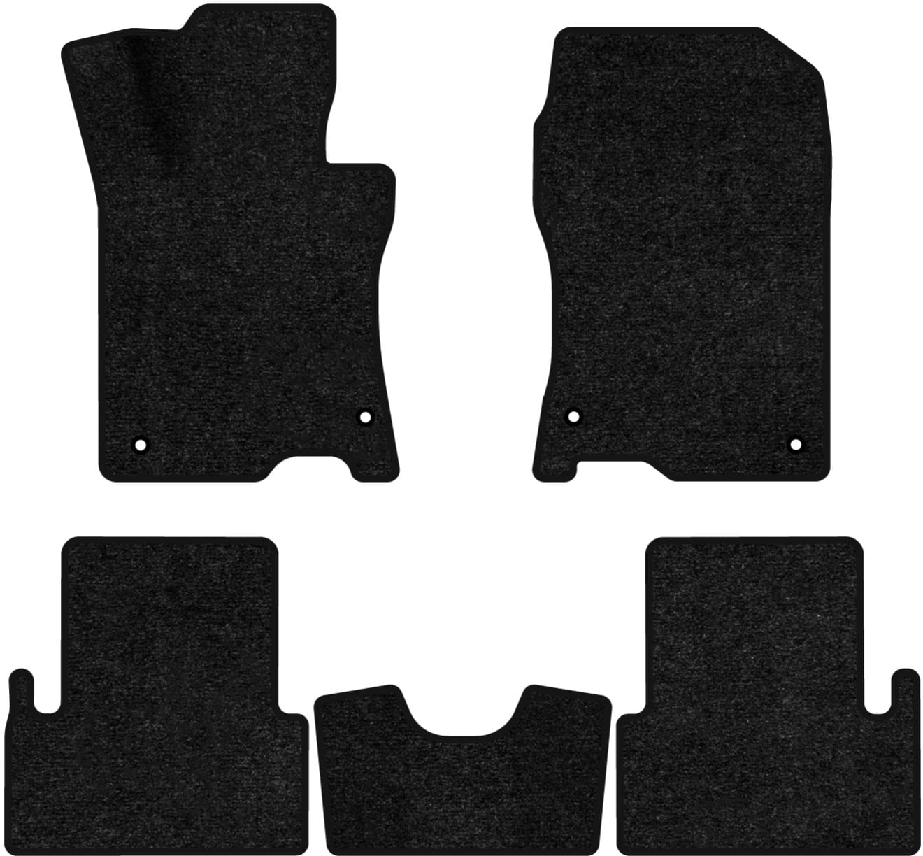 Коврики ворсовые в салон авто EVAtech Standard для Honda Accord 2008-2013 8 поколение Combi EU черный кант HA42982CD5TL4VEB