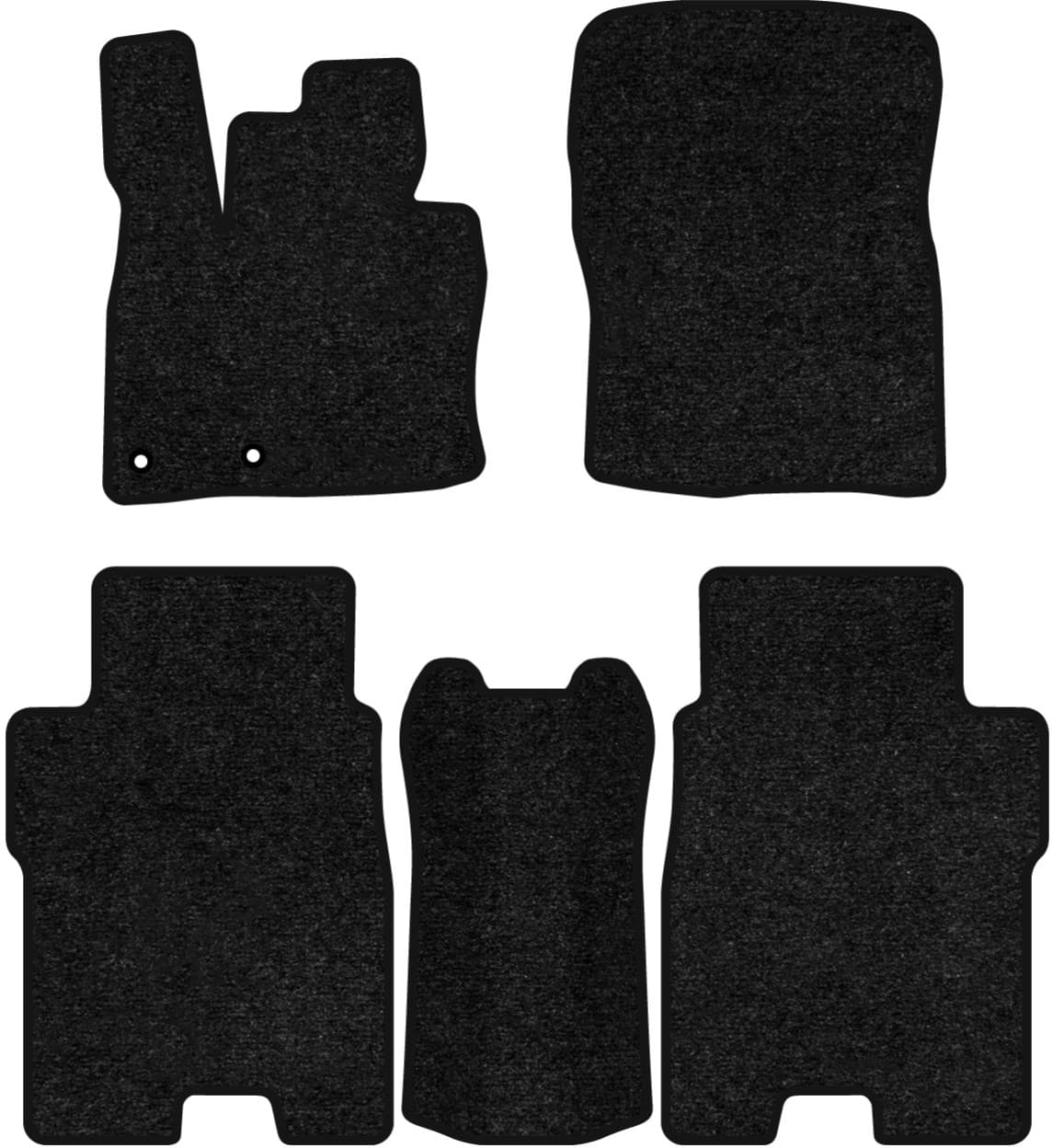 Коврики ворсовые в салон авто EVAtech Standard для Honda Civic Type R (FN2) 3-doors 2007-2011 3 поколение Htb EU черный кант HA44380C5TL2VEB