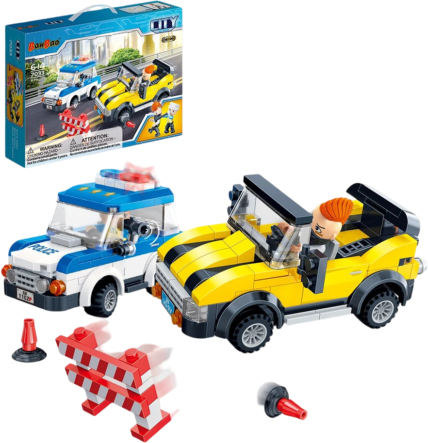 Пластиковый конструктор Banbao "БанБао CITY" (268 элм.) Побег (7033)