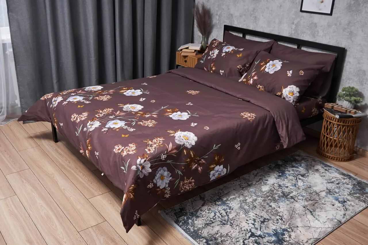 Пододеяльник двуспальный Moon&Star Premium Floral Mocha 175x210 см (MS-870000547)