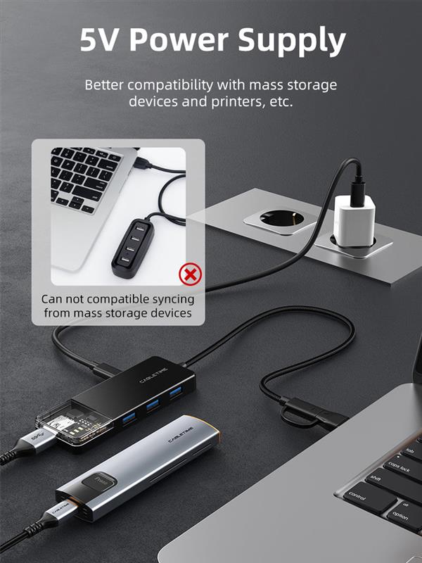 Фото - Хаб USB Cabletime USB Type C - 4 Port USB 3.0 0.15 см (CB03B)
