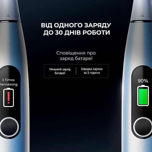 Фото - Зубна щітка електрична Oclean X Pro Digital Set Electric Toothbrush Glamour Silver (6970810552584)