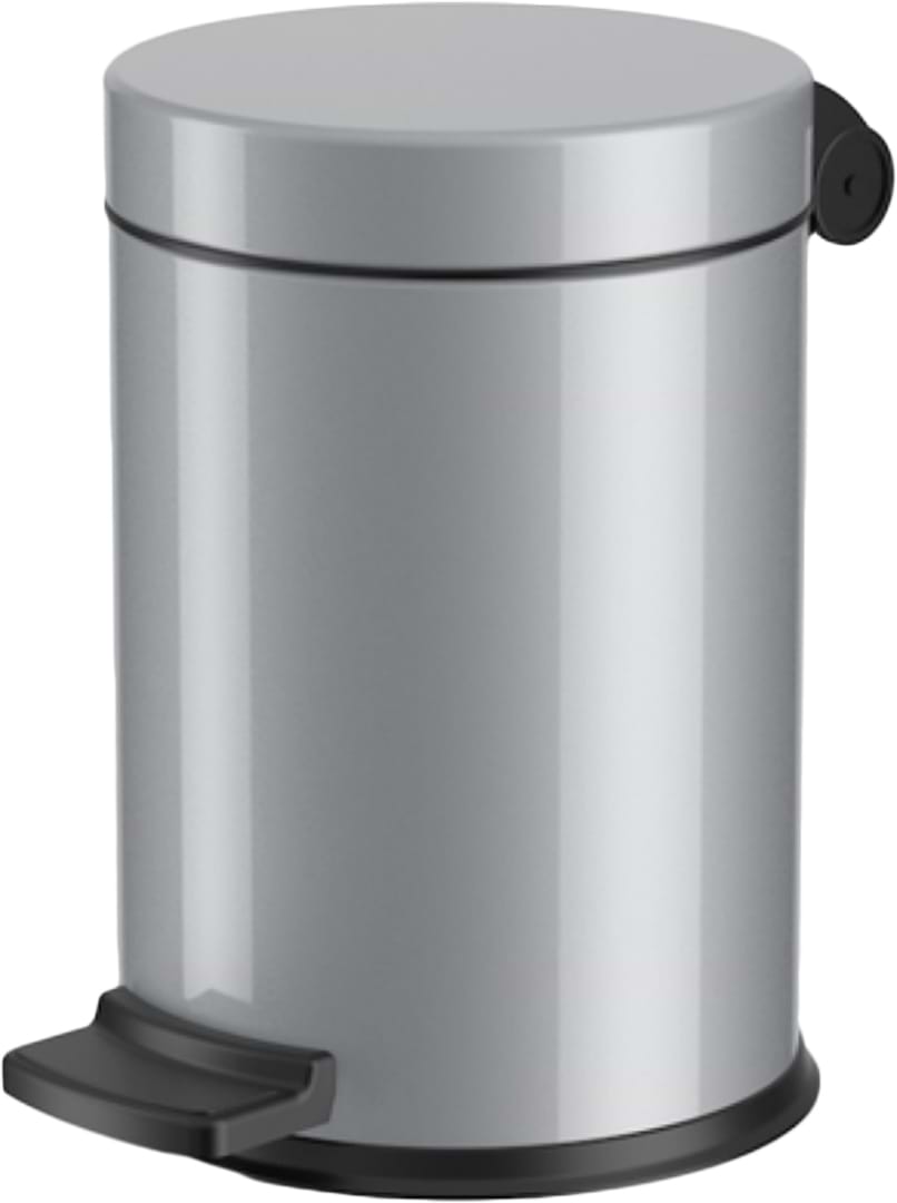 Бак для сміття з педаллю Hailo Werk ProfiLine Solid 4, сріблястий (0704160)