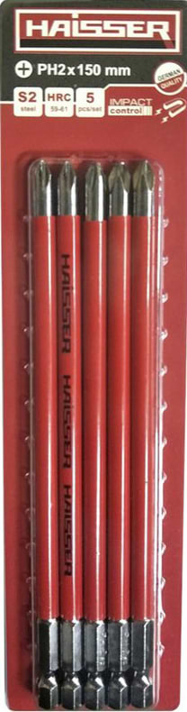 Фото - Набор бит для отвертки Haisser PH2х150 мм 5 шт. (2712707)