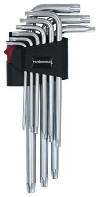 Ключ шестигранний Haisser з отвором 9 шт. S2 T10-50 (48114)