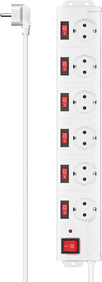 Мережевий фільтр Hama 6 р 1.4 м White (00223159) - Фото 1