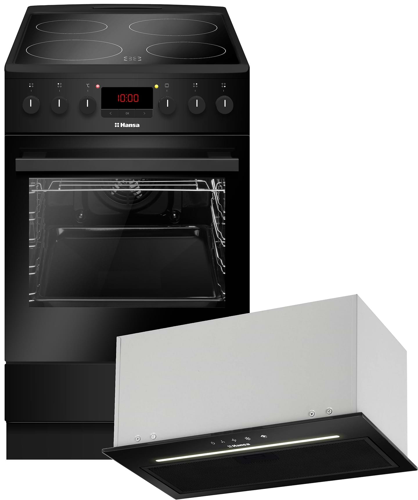 Комплект техники Hansa Плита электрическая + Витяжка встраиваемая Hansa FCCM58209H + OMP4251BGH