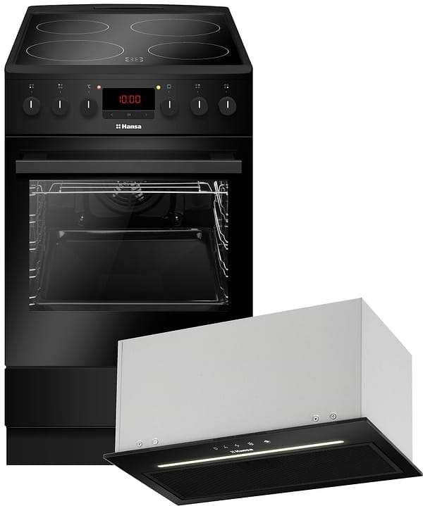 Фото - Комплект техніки Hansa Плита електрична + Витяжка вбудована Hansa FCCM58209H + OMP4251BGH