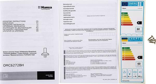 Фото - Уценка - Вытяжка встраиваемая Hansa OMC6272BH