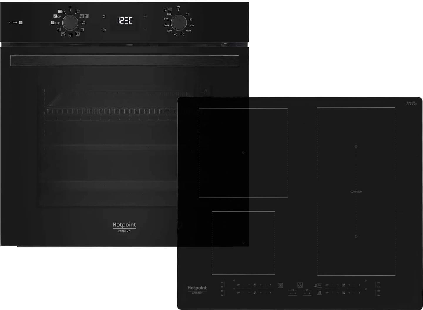 Духовой шкаф + варочная панель индукционная Hotpoint-Ariston HAO3K78PSUFB + HB4860BNE - Фото 1