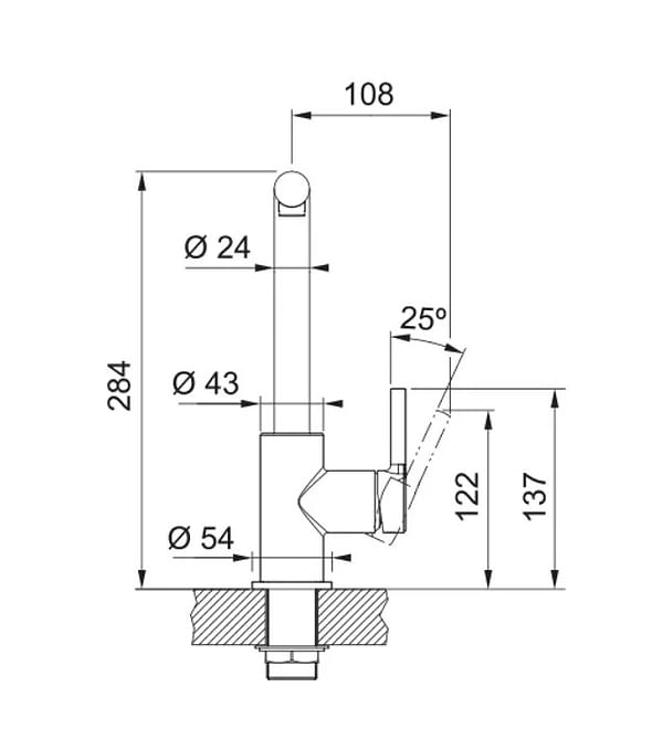 Фото - Кухонний змішувач Franke Lina L Shape Сірий камінь (115.0728.480)