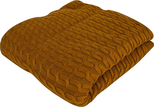 Фото - Плед полуторний Прованс Happy Fall Kosa 130х170 Охра (029758)