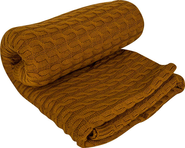 Фото - Плед полуторний Прованс Happy Fall Kosa 130х170 Охра (029758)