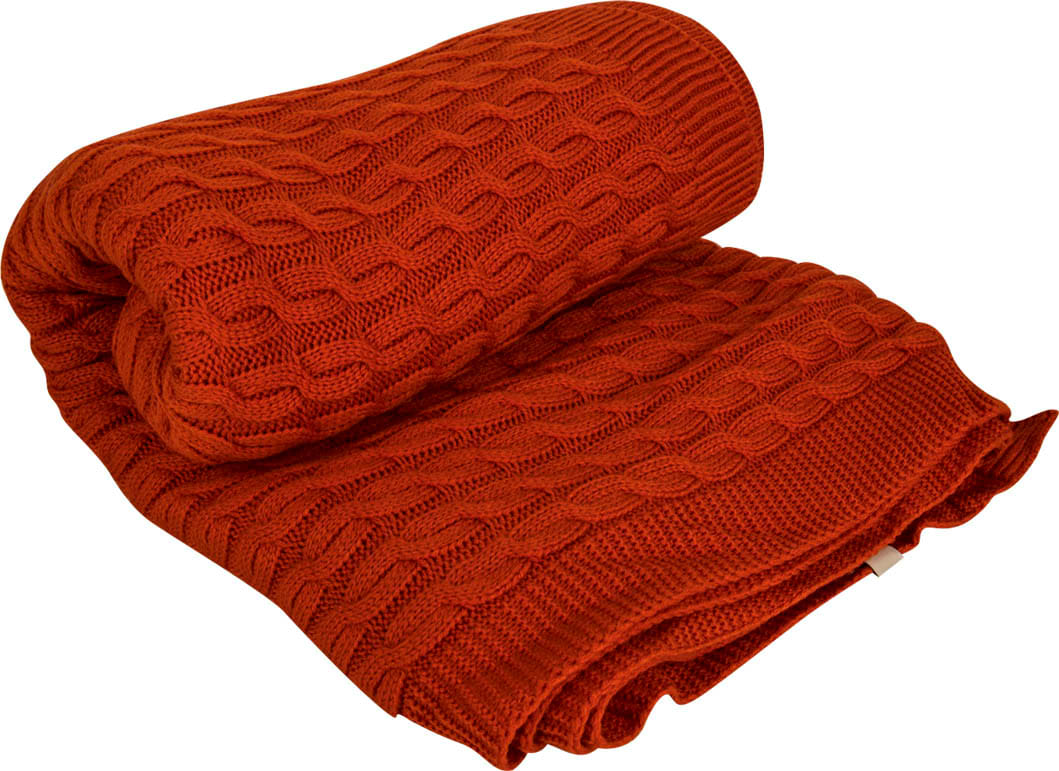 Фото - Плед полуторний Прованс Happy Fall Kosa 130х170 Помаранчевий (029759)