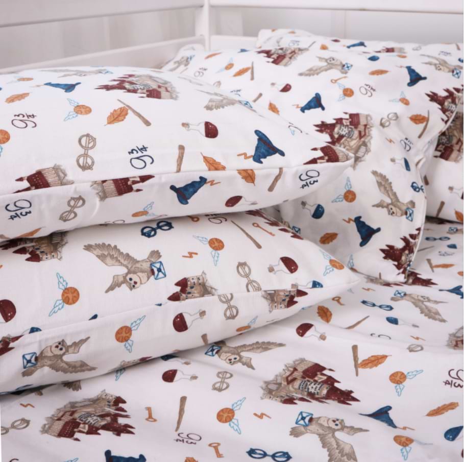 Фото - Простынь двуспальная MirSon Фланель 013 Harry Potter 180х190 см (2200009653933)