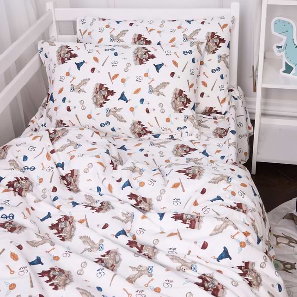 Фото - Простынь двуспальная MirSon Фланель 013 Harry Potter 180х190 см (2200009653933)