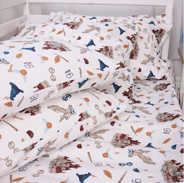 Фото - Простынь двуспальная MirSon Фланель 013 Harry Potter 180х190 см (2200009653933)