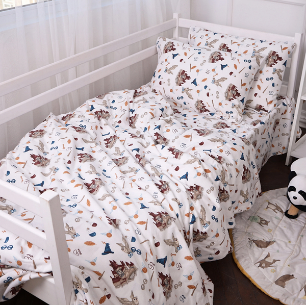 Фото - Простынь двуспальная MirSon Фланель 013 Harry Potter 180х190 см (2200009653933)