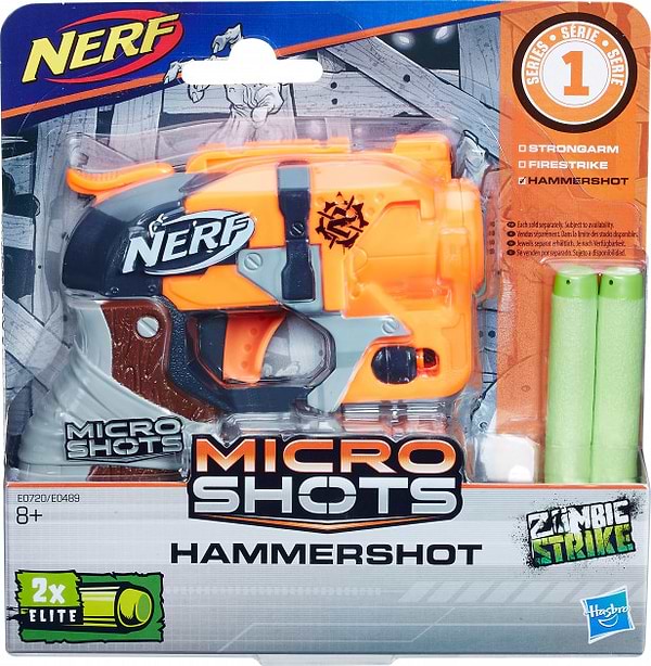 Фото - Бластер однозарядный Hasbro Nerf Микрошотс Hammershot SE1 (E0489_E0720)