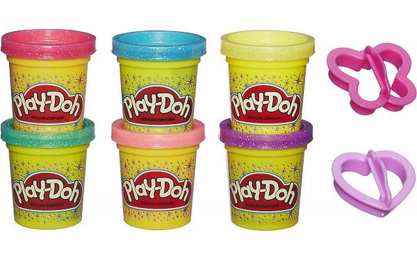 Фото - Расходники Hasbro Play-Doh Набор пластилина из 6 баночек с блёстками (A5417)