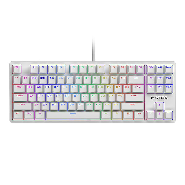 Фото - Клавиатура проводная игровая Hator Rockfall EVO TKL Optical (HTK-631) White