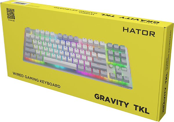 Фото - Клавиатура проводная игровая Hator Gravity TKL orange (HTK561) White