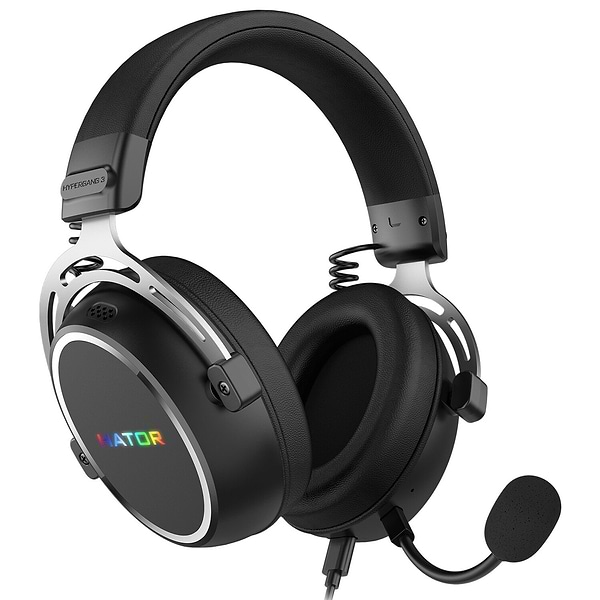 Фото - Гарнітура дротова ігрова Hator HYPERGANG 3 Hi-Res USB7.1 Black (ESH50)