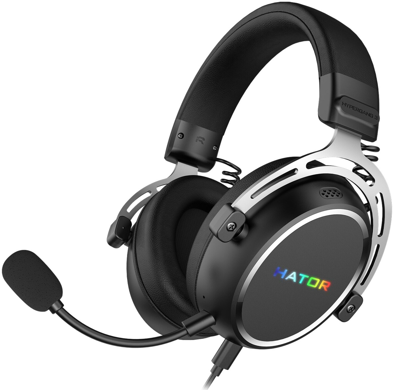 Гарнітура дротова ігрова Hator HYPERGANG 3 Hi-Res USB7.1 Black (ESH50) - Фото 1