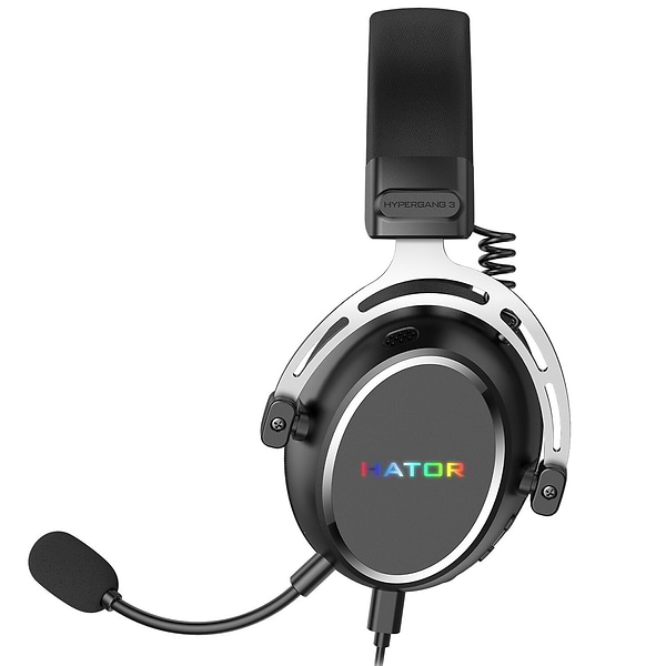 Фото - Гарнітура дротова ігрова Hator HYPERGANG 3 Hi-Res USB7.1 Black (ESH50)