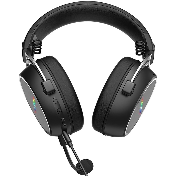 Фото - Гарнітура дротова ігрова Hator HYPERGANG 3 Hi-Res USB7.1 Black (ESH50)