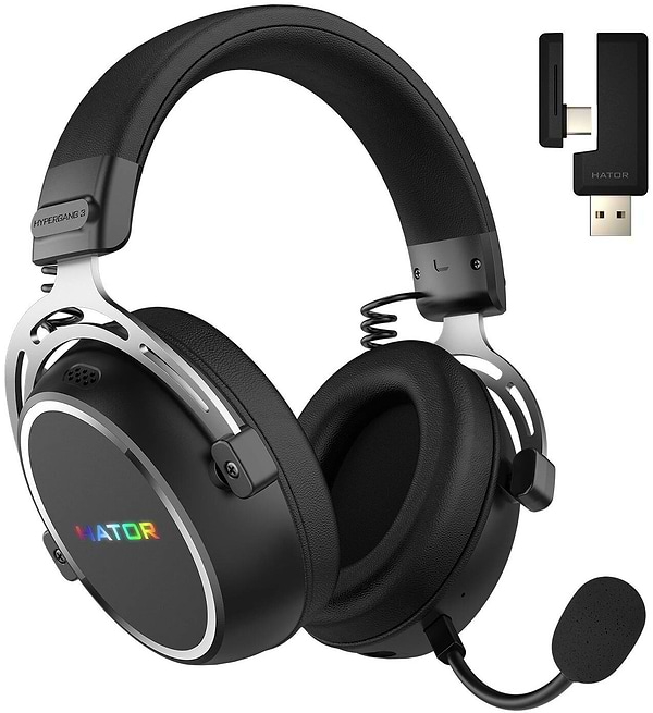 Фото - Гарнитура беспроводная игровая Hator HYPERGANG 3 Hi-Res Wireless Black (ESH55)