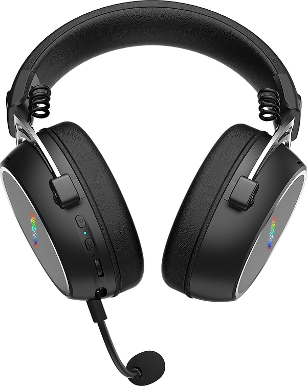 Фото - Гарнітура бездротова ігрова Hator HYPERGANG 3 Hi-Res Wireless Black (ESH55)