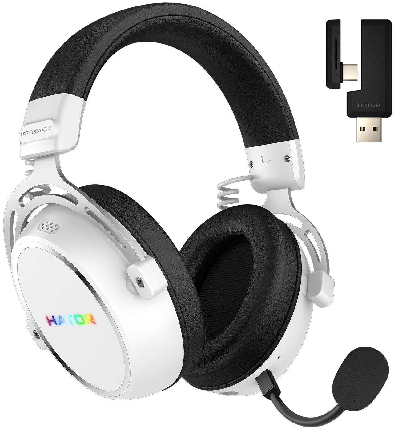 Гарнітура бездротова ігрова Hator HYPERGANG 3 Hi-Res White (ESH56)