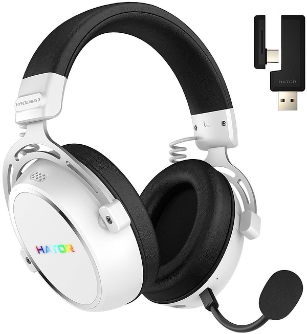 Фото - Гарнитура беспроводная игровая Hator HYPERGANG 3 Hi-Res White (ESH56)