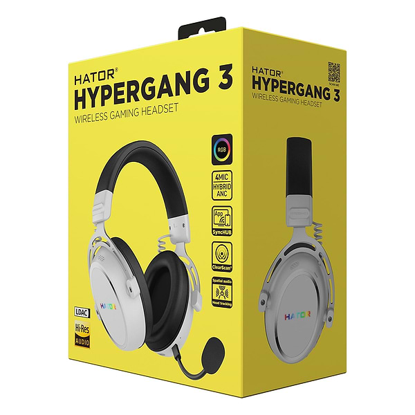 Фото - Гарнитура беспроводная игровая Hator HYPERGANG 3 Hi-Res White (ESH56)