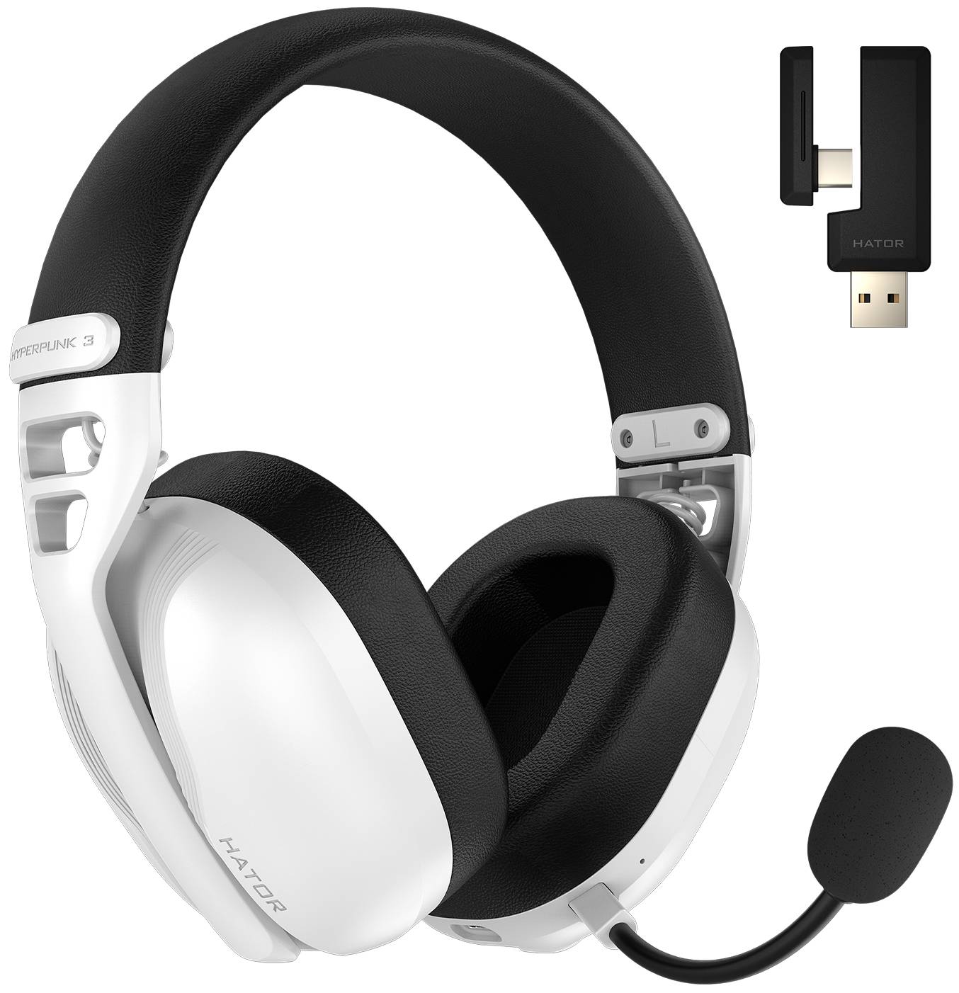 Гарнитура беспроводная игровая Hator Hyperpunk 3 Wireless White (ESH16)