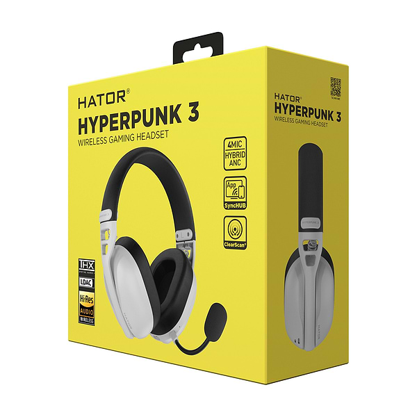 Фото - Гарнітура бездротова ігрова Hator Hyperpunk 3 Wireless White (ESH16)