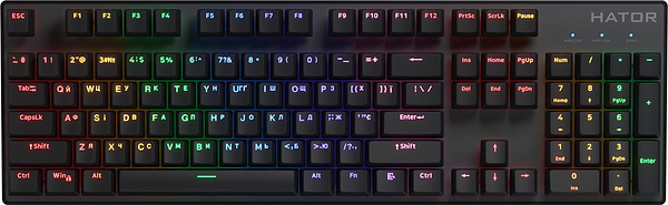 Фото - Клавиатура беспроводная игровая Hator Icefall Mecha wireless Rainbow (HTK204UA) Black