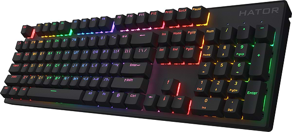 Фото - Клавиатура беспроводная игровая Hator Icefall Mecha wireless Rainbow (HTK204UA) Black