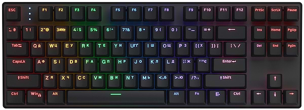 Фото - Клавіатура бездротова ігрова Hator Icefall Mecha TKL wireless Rainbow (HTK287UA) Black