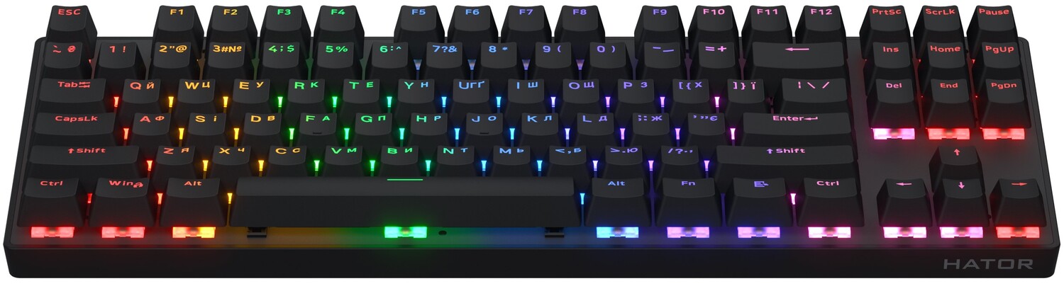 Фото - Клавіатура бездротова ігрова Hator Icefall Mecha TKL wireless Rainbow (HTK287UA) Black