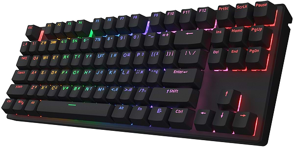 Фото - Клавіатура бездротова ігрова Hator Icefall Mecha TKL wireless Rainbow (HTK287UA) Black