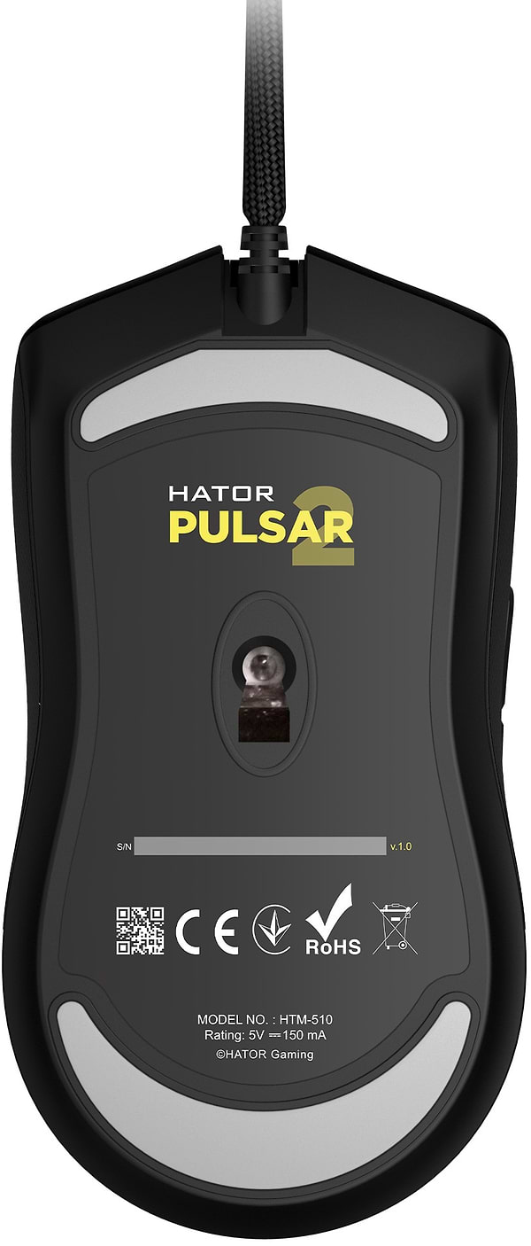 Фото - Миша дротова ігрова Hator Pulsar 2 USB Black (HTM-510)