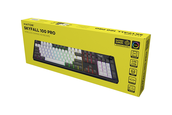 Фото - Клавіатура бездротова ігрова Hator Skyfall 100 PRO wireless Grey-Black silent switches (HTK4100UA)