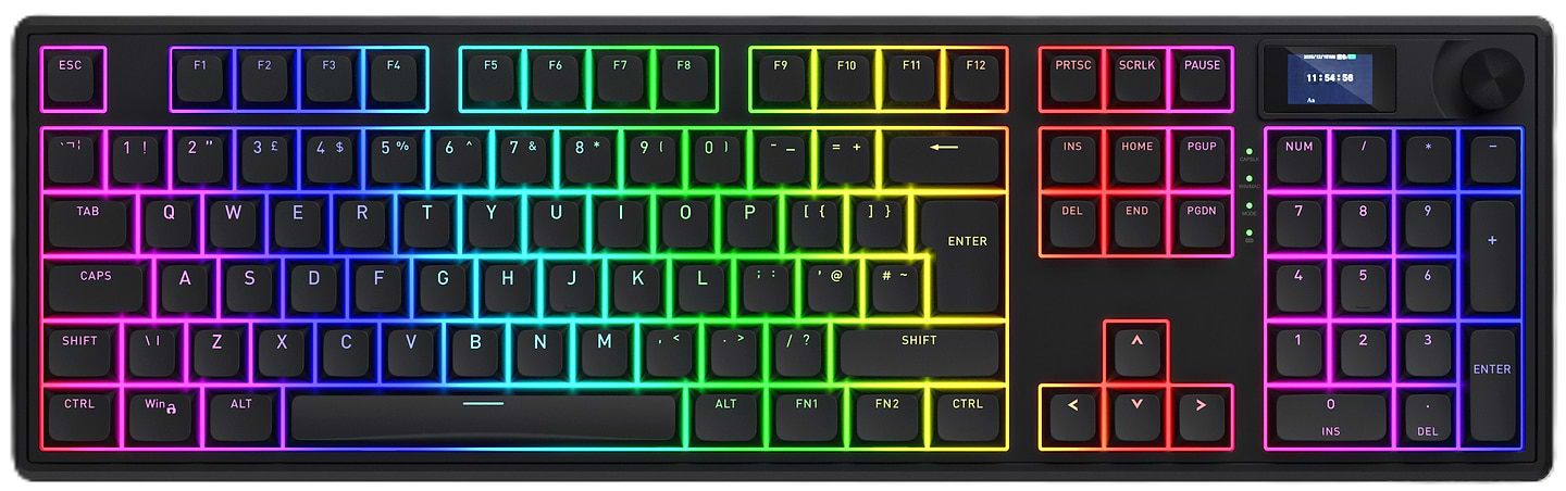 Клавиатура беспроводная игровая Hator Skyfall 100 PRO wireless Black, UK-ISO, silent switches (HTK4101EU)